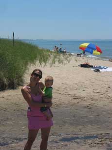 Mom at the beach